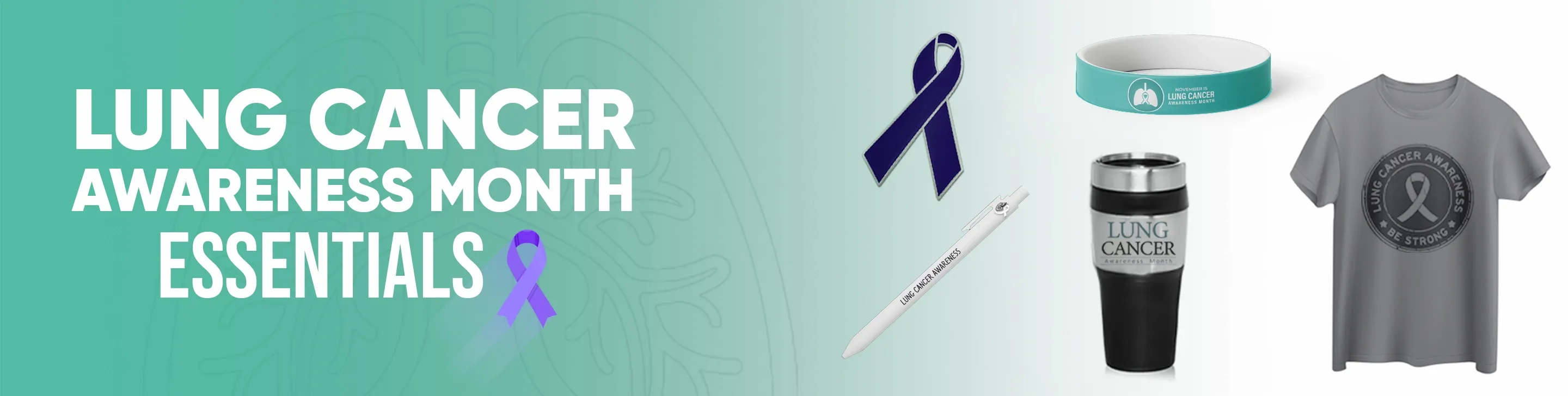 CustomRibbonsNow.Com Customize Your Lung Cancer Awareness Month