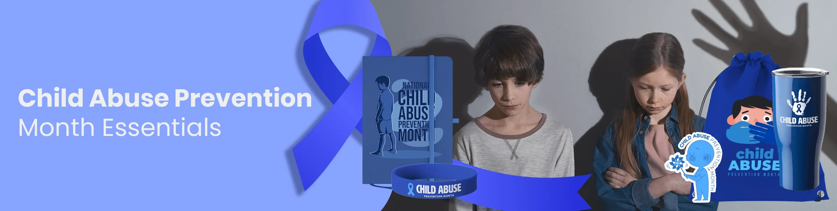 CustomRibbonsNow.Com Child Abuse Prevention Month