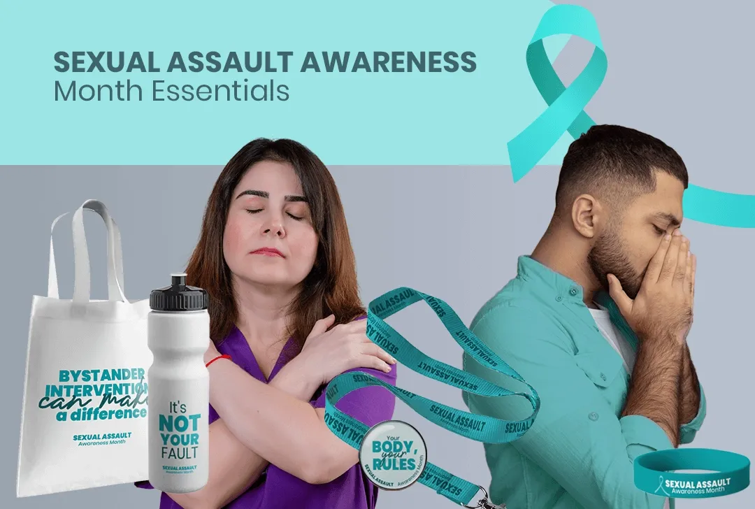 CustomRibbonsNow.Com Sexual Assault Awareness Month