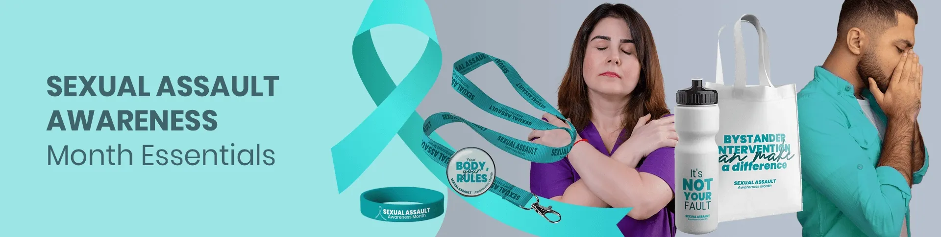 CustomRibbonsNow.Com Sexual Assault Awareness Month