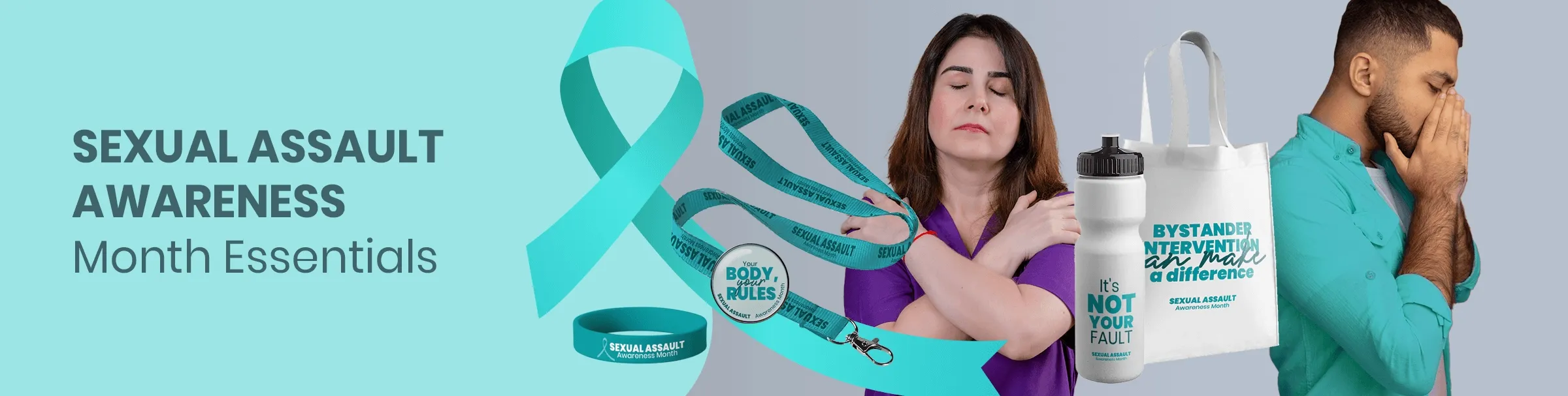CustomRibbonsNow.Com Sexual Assault Awareness Month