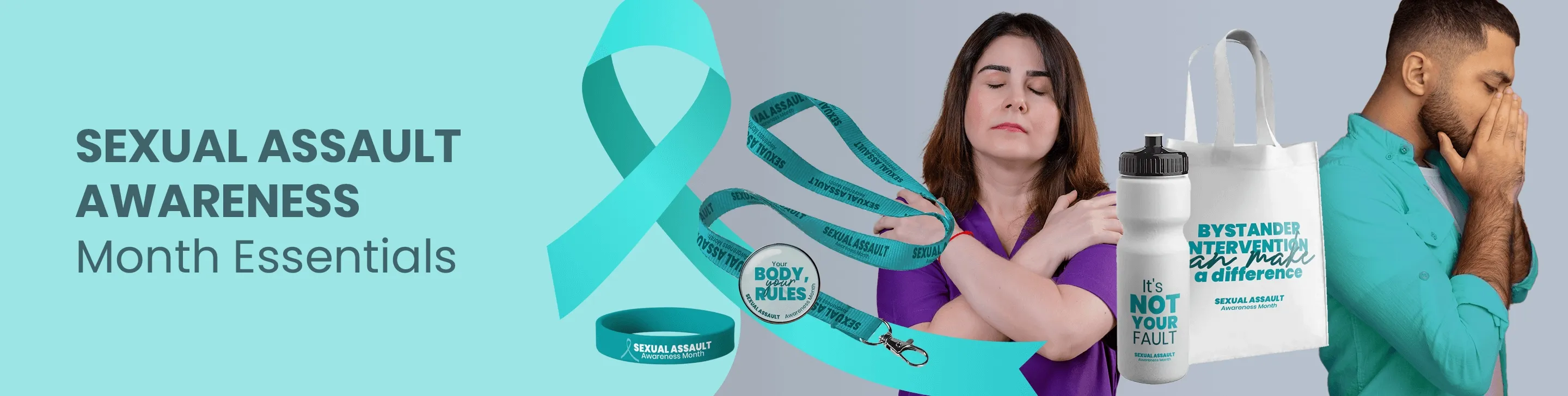 CustomRibbonsNow.Com Sexual Assault Awareness Month