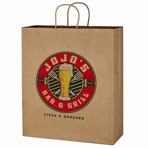 Kraft Paper Tote Bags - Custom Ribbons Now
