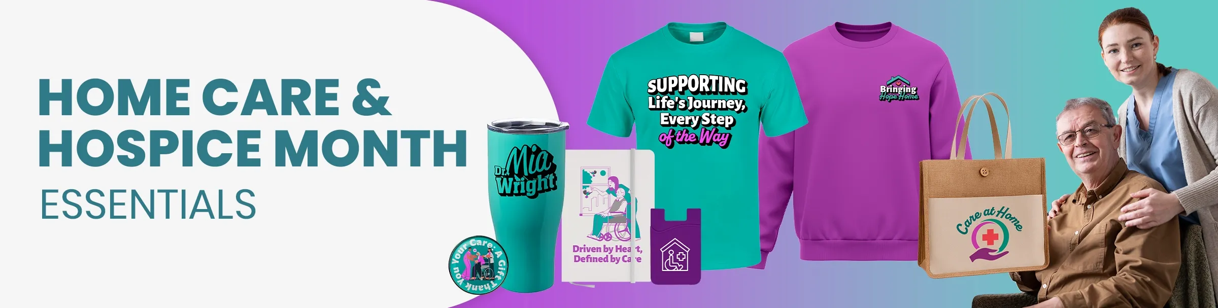 CustomRibbonsNow.Com Home Care & Hospice Month