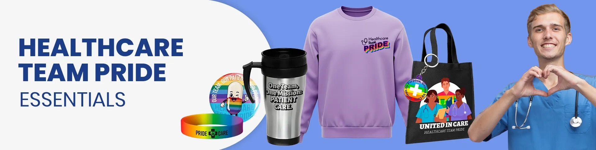 CustomRibbonsNow.Com Healthcare Team Pride