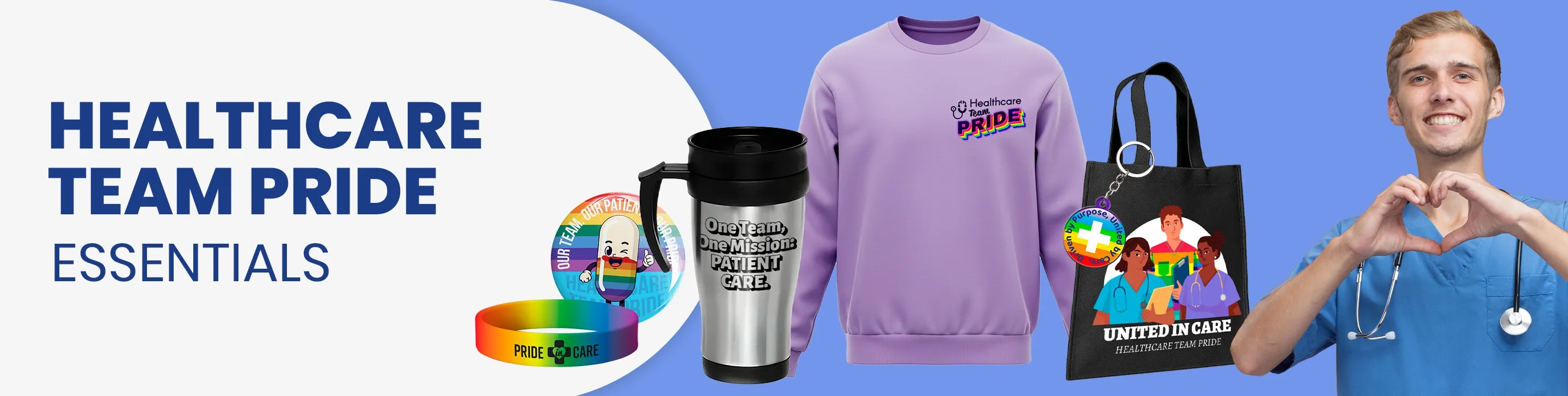 CustomRibbonsNow.Com Healthcare Team Pride