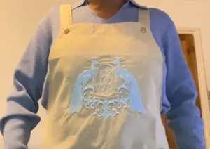 CustomRibbonsNow.Com - Apron with Happy Bear Patch