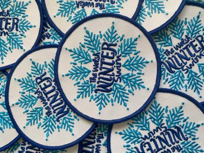 Embroidered Patches - These are for a Winter open water swimming event with races from 50m to 1km