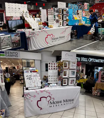 Custom Rectangle Table Covers - Pop up craft market and Japanese festival market