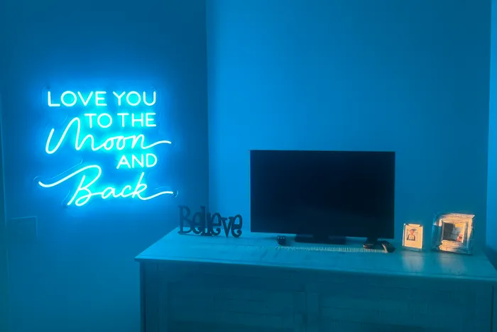 CustomRibbonsNow.Com - I Love You To The Moon And Back Neon Sign