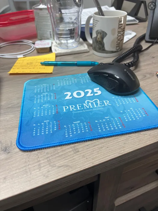 CustomRibbonsNow.Com - Light Blue Calendar Mouse Pad