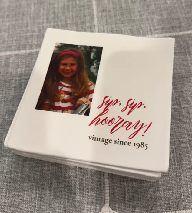 CustomRibbonsNow.Com - Custom Beverage Napkin