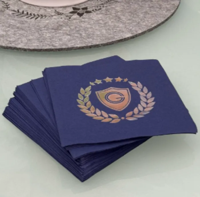 CustomRibbonsNow.Com - Custom Foil Stamped Beverage Napkin