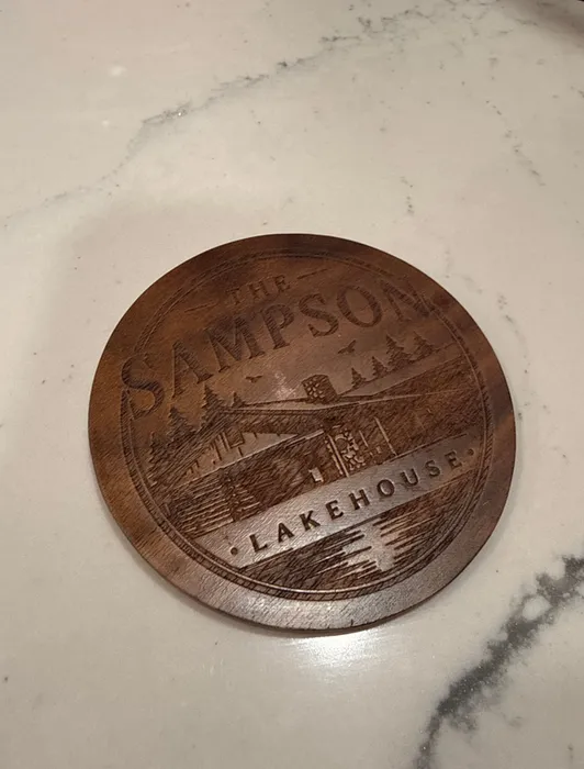 CustomRibbonsNow.Com - Custom Handmade Walnut Coaster