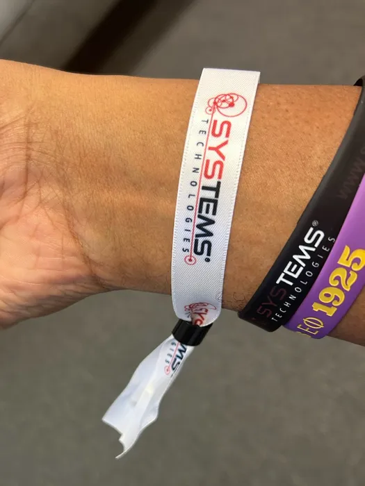 CustomRibbonsNow.Com - Full Color Satin Cloth Wristbands