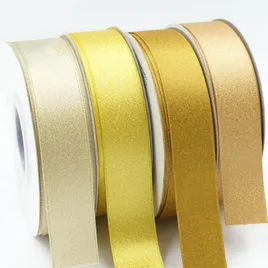 Gold/Silver Purl Double Face Satin Ribbon - Custom Ribbons Now