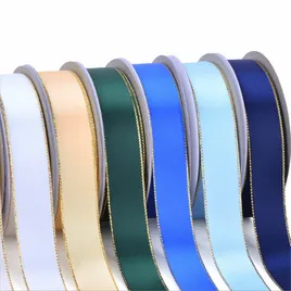 Metallic Edge Double Face Satin Ribbon - Custom Ribbons Now