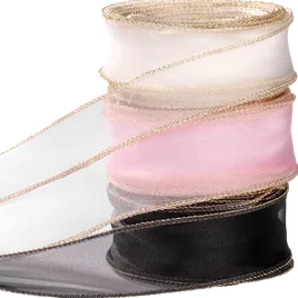 Blank Metallic Edge Wavy Ribbon - Custom Ribbons Now
