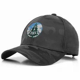 Dark Camou Polyester Baseball Cap - Custom Ribbons Now