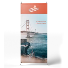 Korean Style X Banner Stands - Custom Ribbons Now