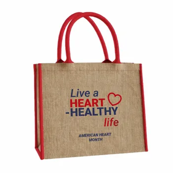 Jute Tote Bags - Custom Ribbons Now