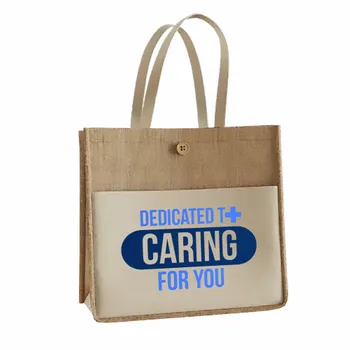 Jute Tote Bags - Custom Ribbons Now