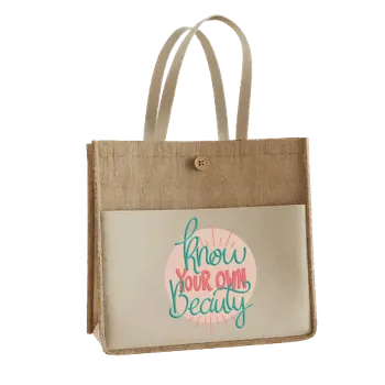 Jute Tote Bags - Custom Ribbons Now