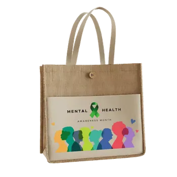 Jute Tote Bags - Custom Ribbons Now