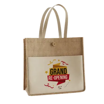 Jute Tote Bags - Custom Ribbons Now
