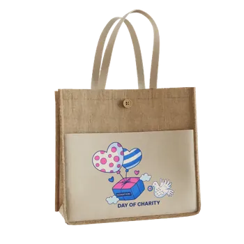 Jute Tote Bags - Custom Ribbons Now