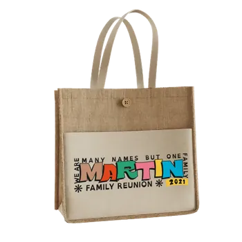Jute Tote Bags - Custom Ribbons Now