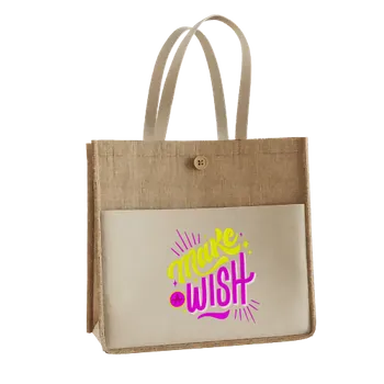 Jute Tote Bags - Custom Ribbons Now