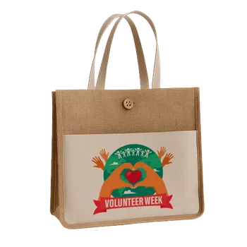 Jute Tote Bags - Custom Ribbons Now