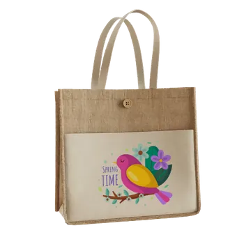 Jute Tote Bags - Custom Ribbons Now