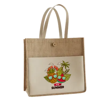 Jute Tote Bags - Custom Ribbons Now