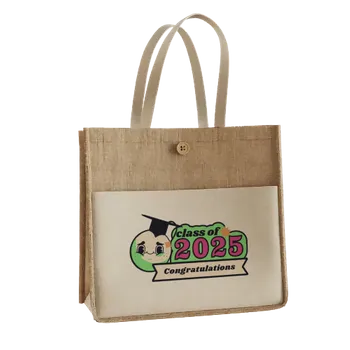 Jute Tote Bags - Custom Ribbons Now