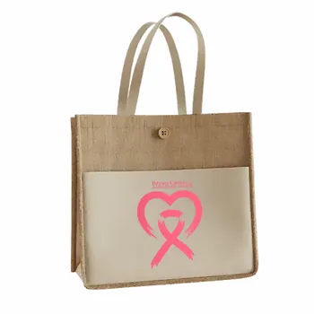 Jute Tote Bags - Custom Ribbons Now