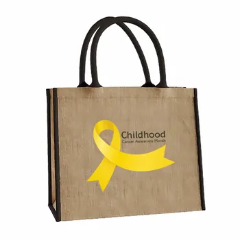 Jute Tote Bags - Custom Ribbons Now