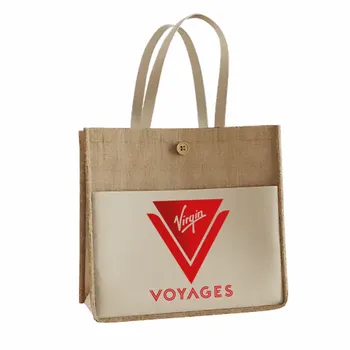 Jute Tote Bags - Custom Ribbons Now