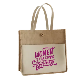 Jute Tote Bags - Custom Ribbons Now