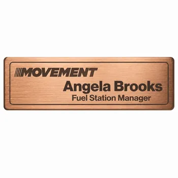 Engraved Metal Name Badges - Custom Ribbons Now