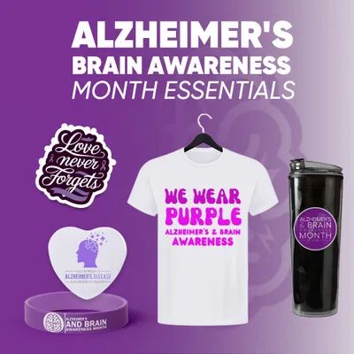 Alzheimer's Brain Awareness Month Essentials - Custom Ribbons Now