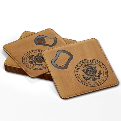 Leather Bottle Opener Coaster