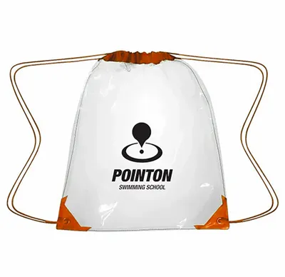 Clear - Orange - Custom Ribbons Now