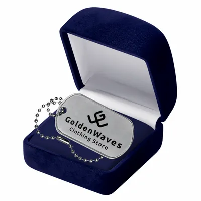 Blue Velvet Box - Custom Ribbons Now