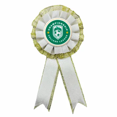 White with gold edge - Custom Ribbons Now