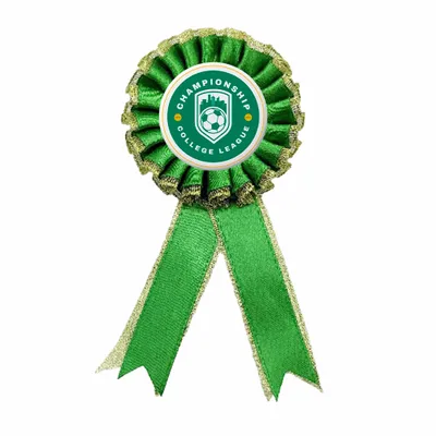 Green with gold edge - Custom Ribbons Now