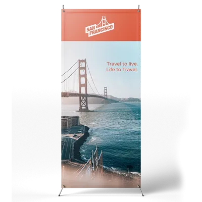 Korean Style X Banner Stands - Custom Ribbons Now