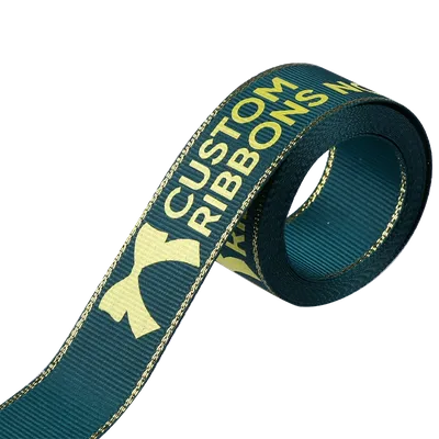 Metallic Edge Grosgrain Ribbon - Custom Ribbons Now