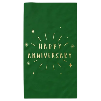 Custom Foil Stamped Towel Napkin - Custom Ribbons Now